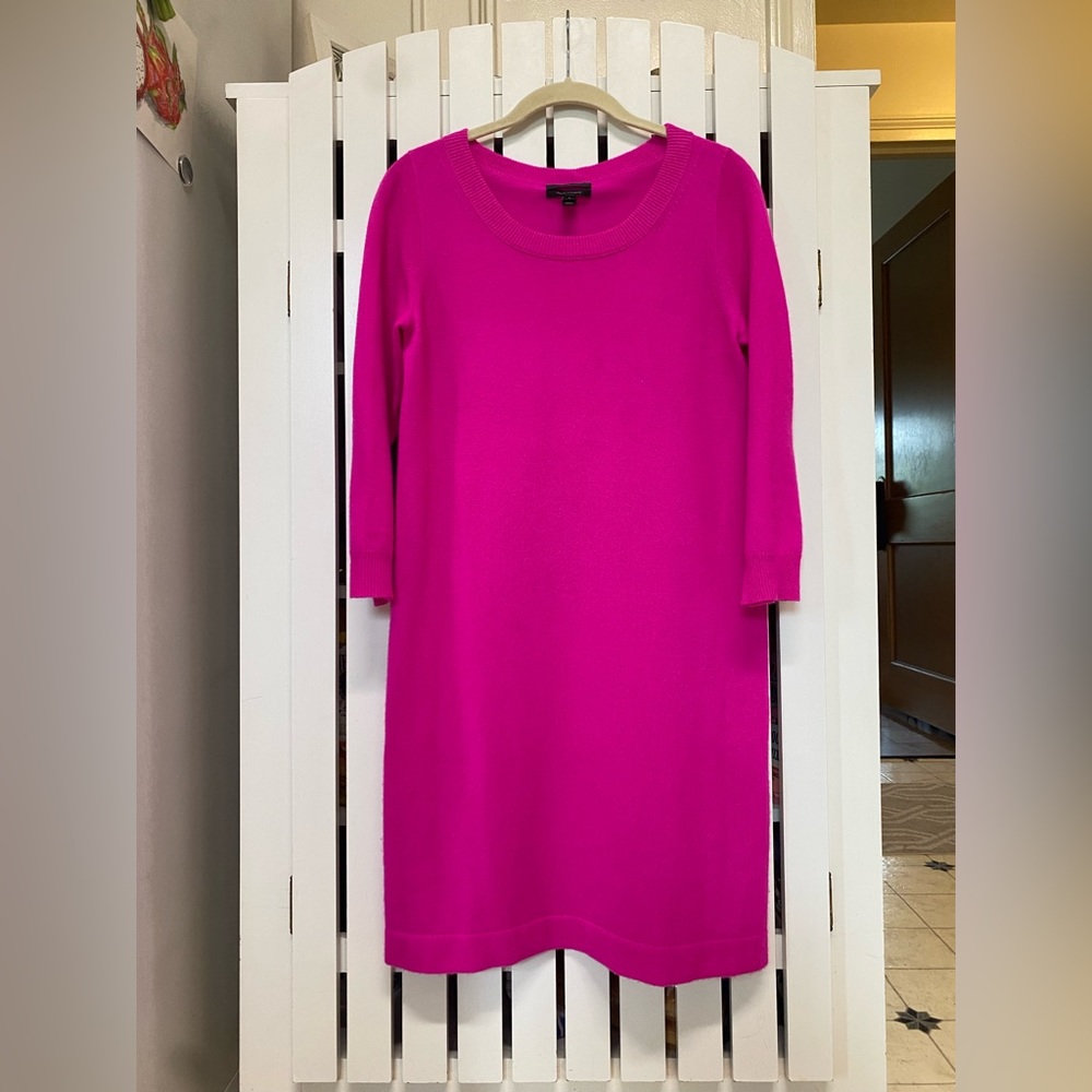 J. Crew Italian Cashmere Women’s Size Small Bright Pink Sweater Dress